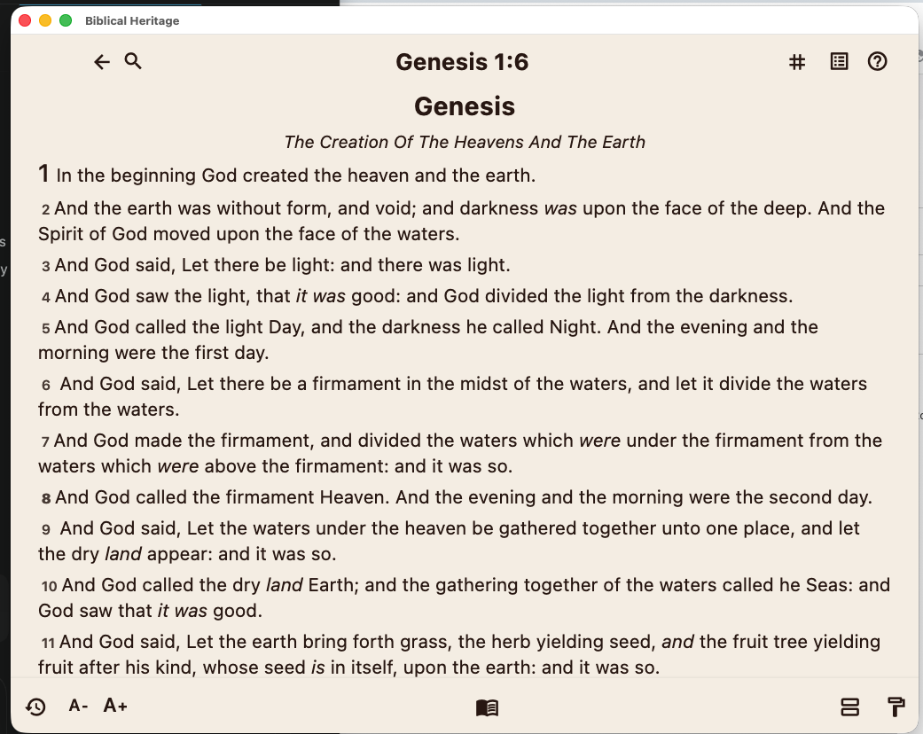 Bible Explorer Main Screen