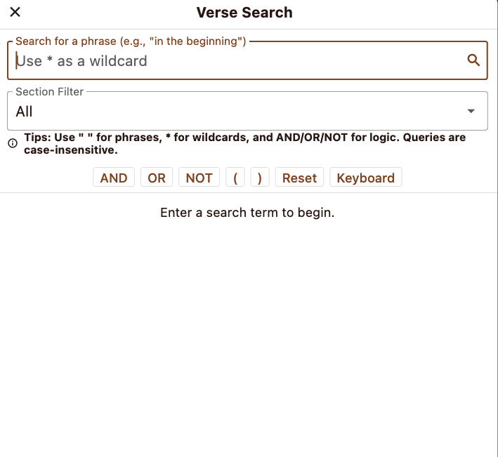 Verse Search