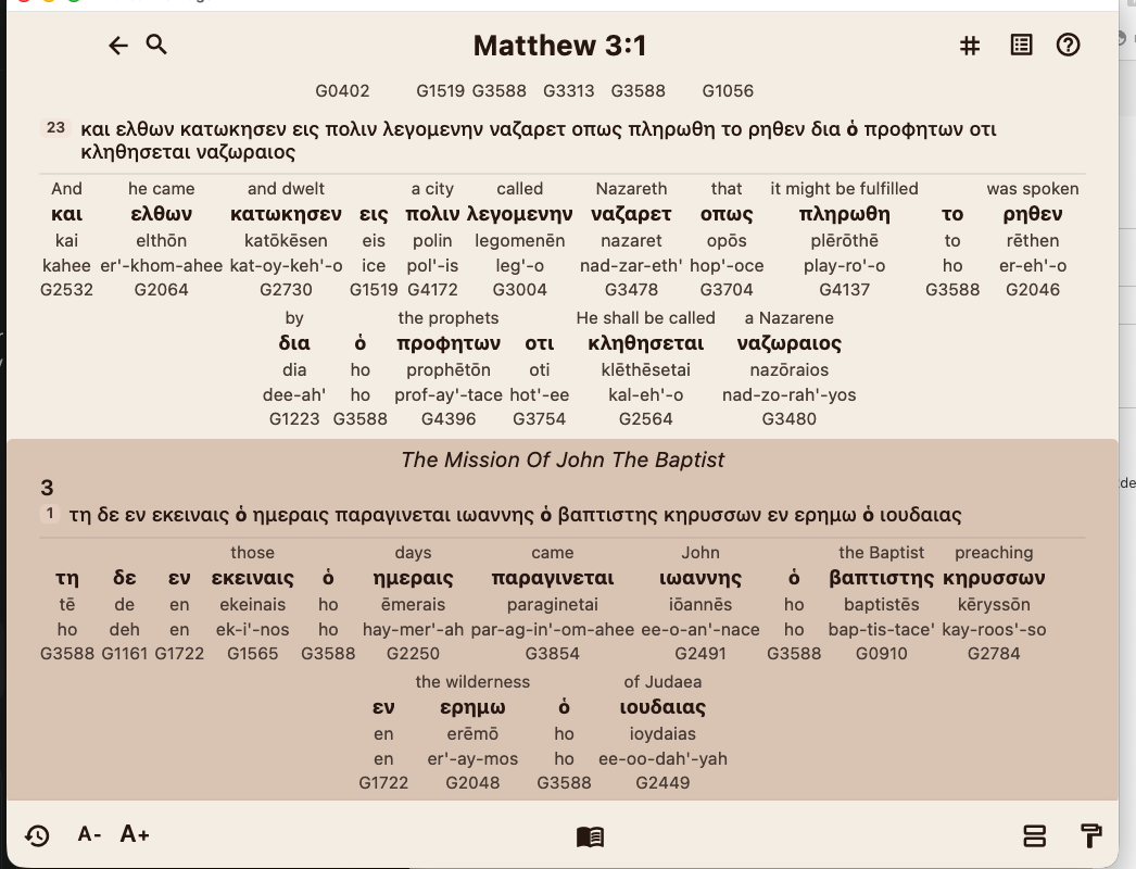Active Interlinear View
